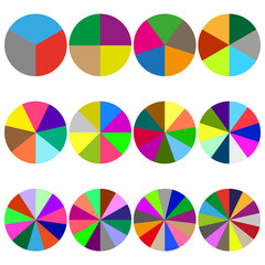 Obraz premium color circle palette. Gradient color. Color palette. Vector illustration.