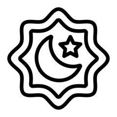 eid mubarak line icon