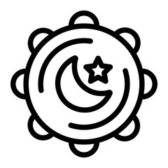 tambourine line icon