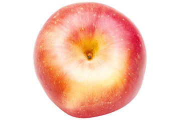 Cutout fresh red apple on white background. Fruit concept.