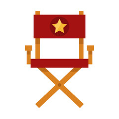 Director chair design on white background, vector illustration