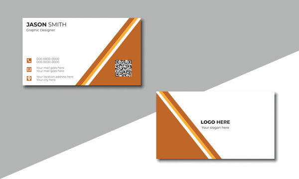 Double Sided Corporate Business Card- Minimal and Simple Name Card
