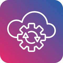Vector Design Cloud Backup Icon Style