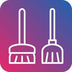 Obraz premium Vector Design Broomstick Icon Style