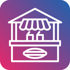 Vector Design Hot Dog Stall Icon Style