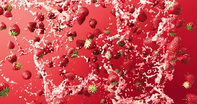 Strawberry explosion. Strawberry vitamin. Strawberry yogurt.