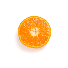 Mandarin on a white background