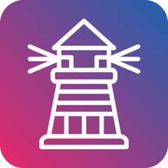 Vector Design Lighthouse Icon Style