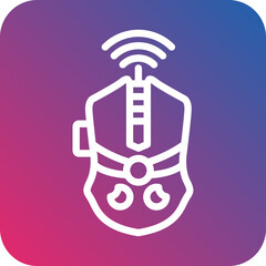 Vector Design Wireless Mouse Icon Style