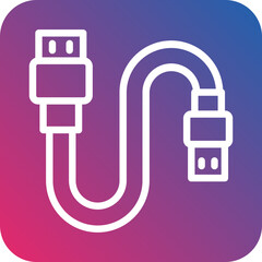 Vector Design USB Cable Icon Style