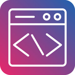 Vector Design Website Coding Icon Style