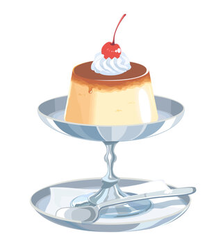 recommend clip art: 喫茶店のプリンのイラスト