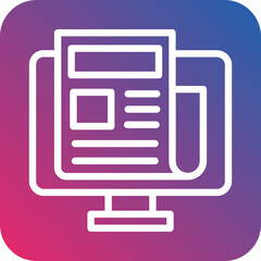 Vector Design Publish Article Icon Style