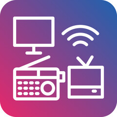 Vector Design Mass Media Icon Style