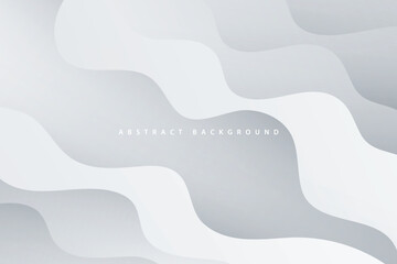 modern gray gradation paper cut wave abstract background