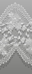 Seamless Vector White Lace Ribbon