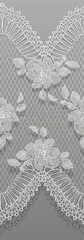 Seamless Vector White Lace Ribbon