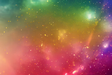 abstract rainbow background with stars ai generative