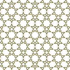 Seamless arabic geometric ornament in brown color.