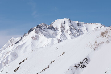冬山登山の風景