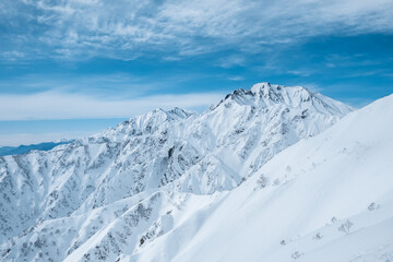 Fototapeta na wymiar 冬山登山の風景
