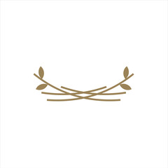 Nest bird logo. Logo is shaped with lines forming  a nest in brown gradient color, creating a nest bird logo.