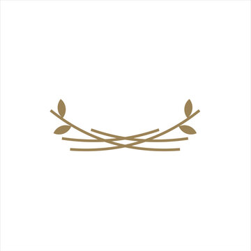 recommend clip art: Nest bird logo. Logo is shaped with lines forming  a nest in brown gradient color, creating a nest bird logo.