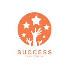 Fototapeta na wymiar Abstract people success logo design.fun people,healthy people,sport,community people symbol vector illustration