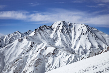 冬山登山の風景
