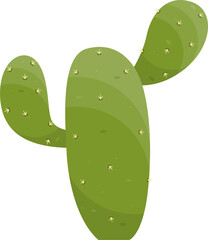 Cartoon desert cactus plant