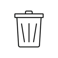 Editable Icon of Trash Bin, Vector illustration isolated on white background. using for Presentation, website or mobile app