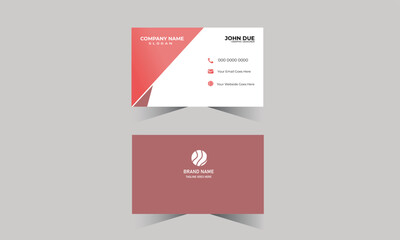 Corporate Modern Business Card Design Template Creative and Clean Business Card Name Card Visting Card Simple Flat Vector Design Illustration Print Template.
