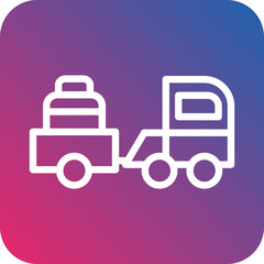 Vector Design Baggage Truck Icon Style