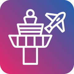 Vector Design Control Tower Icon Style