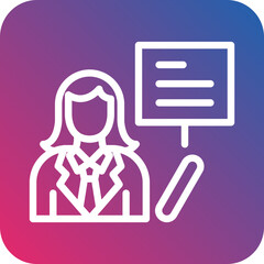 Vector Design Female Teacher Icon Style