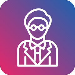 Vector Design Male Professor Icon Style