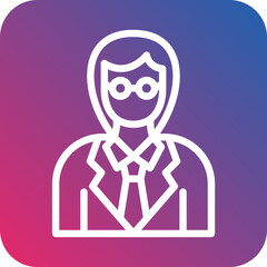 Vector Design Female Professor Icon Style