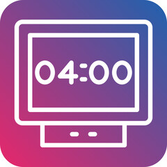 Vector Design Digital Clock Icon Style