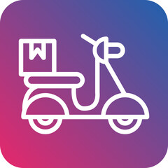 Vector Design Motorbike Delivery Icon Style
