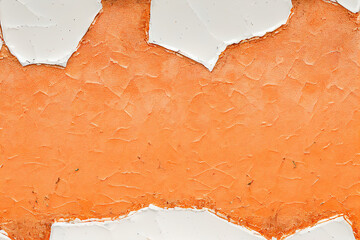 orange and white cracked wall background, generative ai