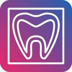 Vector Design Tooth Xray Icon Style