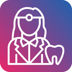 Vector Design Female Dentist Icon Style
