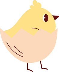 Easter day decorative elements chicken. Easter symbols