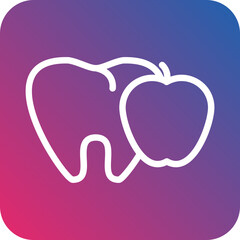 Vector Design Tooth Nutrition Icon Style
