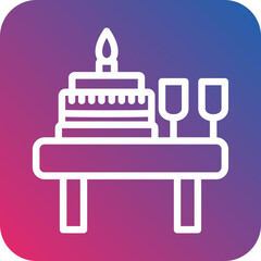 Vector Design Birthday Table Icon Style