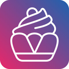 Vector Design Cupcake Icon Style