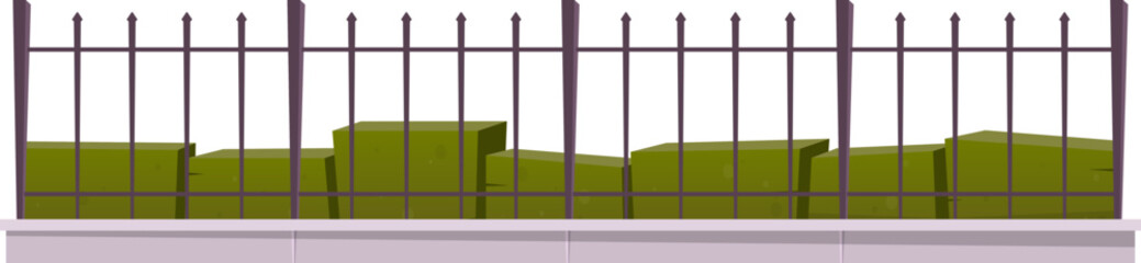 Cartoon metal fence clip art