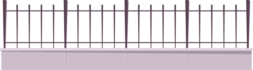 Cartoon metal fence clip art