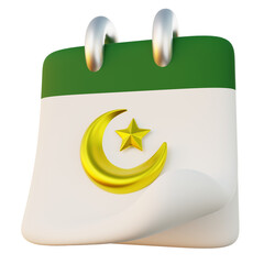 3d Illustration of Ramadhan Month Calendar