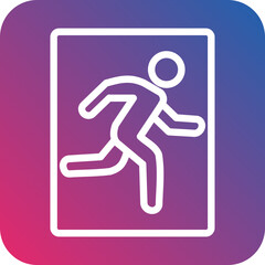 Vector Design Emergency Exit Icon Style